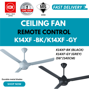 KDK CEILING FAN REMOTE CONTROL K14XF-GY/K14XF-BK 140CM/56