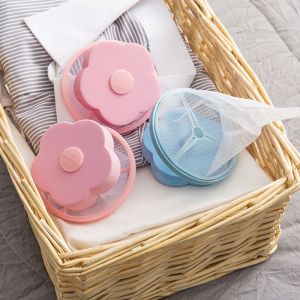 สินค้าคละสี ไม่สามารถเลือกสีได้ ตาข่ายดอกไม้ กรองเครื่องซักผ้า ที่ดักเศษฝุ่น