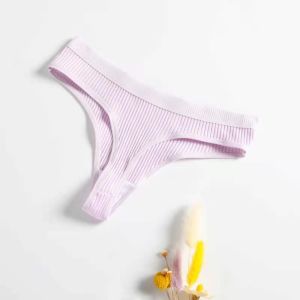 SMY 1PCS Women Underpants Cotton Panties Comfortable Low-Rise Underwear LadiesT-back Bikini Underpants