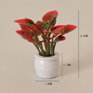 YUDESHUI 1:12 Nhà búp bê thu nhỏ 9 màu Cây Luo Xanh  Mô hình nhà búp bê Đồ trang trí nhà búp bê thu nhỏ
