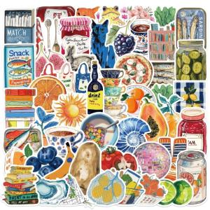 Set of 50 Mediterranean Style Decorative Stickers Durability Waterproof Art for Journals Techie Devices