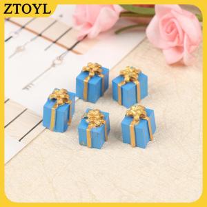 ZTOYL 5 chiếc hộp quà giáng sinh Nhà búp bê thu nhỏ tỷ lệ 1/12 phụ kiện trang trí