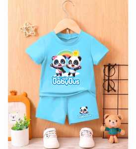 Setelan Baju Kaos Terbaru Untuk anak Laki Perempuan Motif BABYBUS Lucu Usia 1-8 Tahun