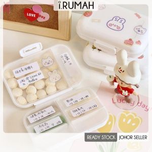 【i.Rumah】Pill Medicine Container Pill Storage medicine Pill Box organizer Holder Case kotak bekas ubat Large-Capacity transparent