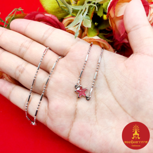 สร้อยคอโรเดียมแฟชั่นห้อยจี้รูปดาว ความยาว 16 นิ้ว ใส่ในชีวิตประจำวันได้ งานสวย พร้อมส่ง