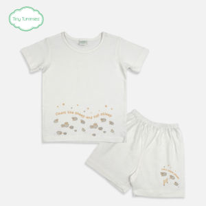 Tiny Tummies White T-Shirt with Short Set Sheep Print for Baby Boys (TSS- 7649 LP)