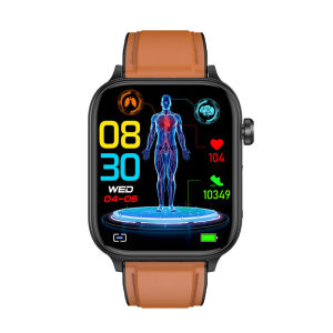 NORTH EDGE AI Health Glance Analysis ECG HRV Smart Watch BMI Blood Pressure Blood Oxygen Blood Glucose stress monitoring IP68 Waterproof Full Touch Screen ET570 Watch For Men