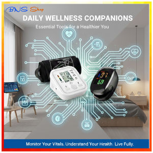 Bundle Arm Style Blood Pressure Monitor With Portable Finger Pulse Oximeter (SMH-01)