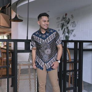 Jayabaya Batik Jayandaru Kemeja Batik Pria Lengan Pendek