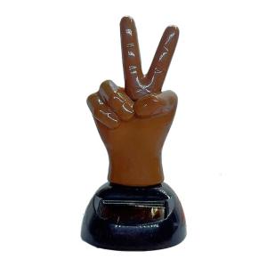 Amusing Solar Shaking Finger Toy Car Dashboard Decoration Lovely Solar Powered Finger Ornament for a energetic Interior