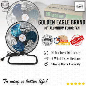 10 Inches CUTE Floor Fan 3-High Performance Speed Aluminum Fan Blade GOLDEN EAGLE BRAND (COD)