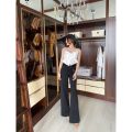 [ส่งเร็วพิเศษ!] PB505 TARA Long pants กางเกงทำงาน ขาบาน เอวสูง ซิปหลัง ทรงคลาสสิค มีไซร์ S M L เนื้อผ้าบาร์บี้ ผ้าดี การันตีคุณภาพ. 