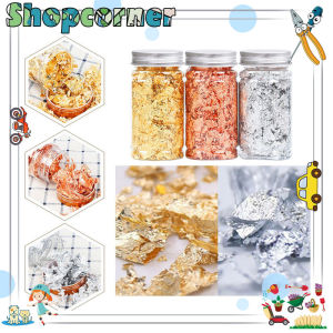 Edible Flakes Kertas Foil Gold & Silver Dekorasi Cake