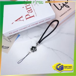FH-C1308 Gantungan Hp Tali Anyaman Motif Bunga Sparkling Flower Phone Strap Serbaguna / Tali Lanyard