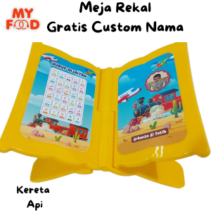 Meja Rekal Anak Meja Baca Quran Custom Nama dan Foto Bahan Plastik Kokoh Anti Air TANPA PO