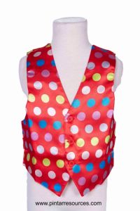 READY STOCK Kids Children Polka Dot Retro 60s & 70s Vest Blazers Waistcoat Kids Choir Outfit Stage Performance Outerwear