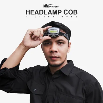 IRCO Headlamp Outdoor Cob Waterproof Baterai Lepas A3 Tahan Lama - Senter Kepala Gunung Batre Aaa