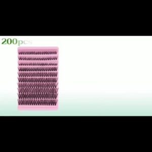 Single Tuft False Eyelashes 200Pcs/Set - C Volume Faux Eyelashes Mixed Length 10-16Mm.