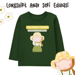 Tee Anak Perempuan Motif Karakter Grafis Lengan Panjang Usia 1-14 Tahun - Baju Nyaman & Stylish