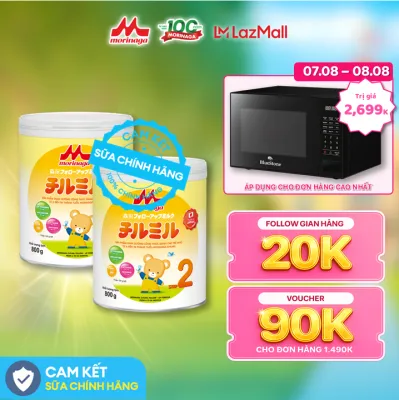 Combo 2 Lon Sữa Morinaga Chilmil 800g Nhật Bản – Nhập Khẩu Chính Thức Lactoferrin Tăng Cường Đề Kháng Hỗ Trợ Tiêu Hóa Cho Bé 6–36 Tháng