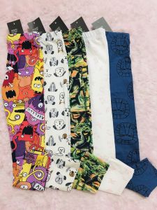 Printed Cotton Slim Fit Leggings for Kids Ages 2 - 9 Year Old | HM Petite in Random Colors and Designs Anti Mosquito