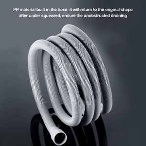 3M Dishwasher Washing Machine Bathroom accessory Deodorant Drain Hose Plumbing Hoses Sink Extension Pipe Drain Pipe Extension Washing Pipe Fittings Universal Standard Washing Machine Automatic Washing Machine Multi-joint Flexible Design