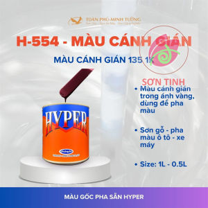Sơn xe máy HYPER màu cánh gián trong 1K - Dùng cho gỗ - xe máy (Code: H-554)