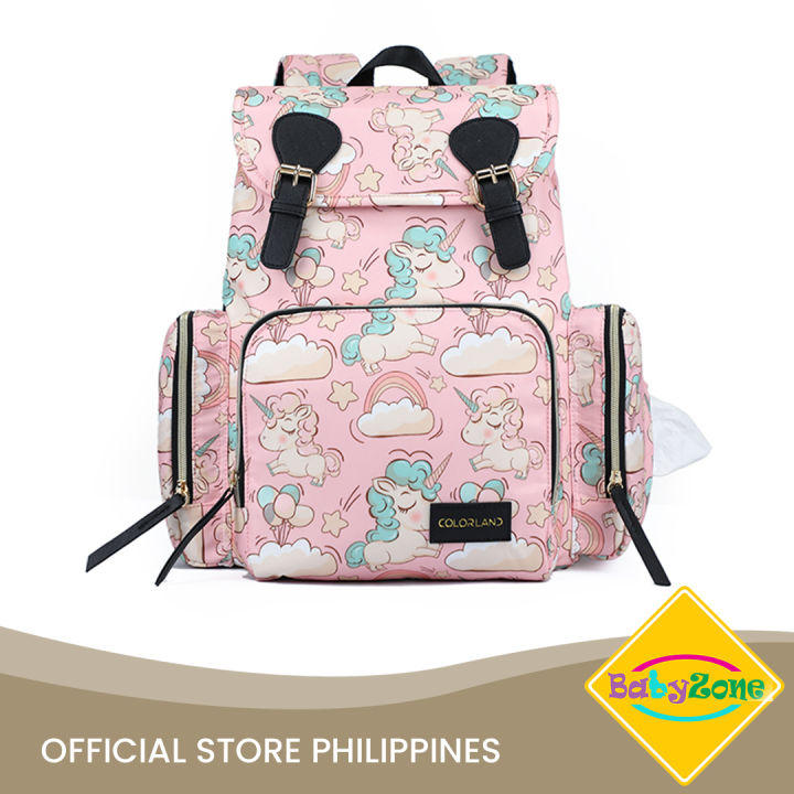 Colorland Fancy Youth Mummy Bag Diaper Backpack (BP235-F/Pink