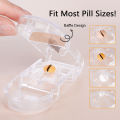 Portable Medicine Cutter Pill Cutter Box Tablet Splitter Storage Case Tablet Separator Dispenser Compartment Box. 
