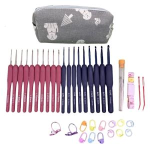 Crochet Hooks Set 0.6mm-6.0mm Ergonomical Crochet Needle Long Knitting Needle Crochet Kits Knitting Art Tool for Woman