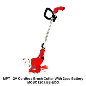 Buildmate x MPT 12V Cordless Brush Cutter With 2pcs Battery MCBC1201.B2-ECO  CL for mowing grass in garden lawn