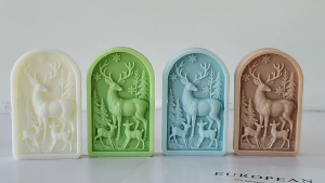 Khuôn Silicone dập nổi tuần lộc giáng sinh Khuôn Silicone cho trang trí ngày lễ sô cô la xà phòng làm thủ công