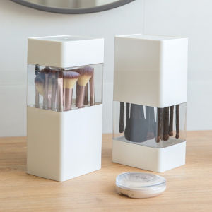 กล่องตากแปรงแต่งหน้า 12 ด้าม ส่งฟรี ใส่แนะนำฝาปิด เก็บแปรงแต่งหน้า Makeupbrush storagebox