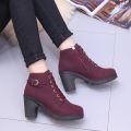 A-Linna Ladies korean Fashion Boots #888 High heel (ADD 1 SIZE BIGGER)#888. 