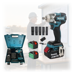 Makita Impact Wrench Set – Heavy Duty 86V Cordless Includes Socket Set & Storage Case