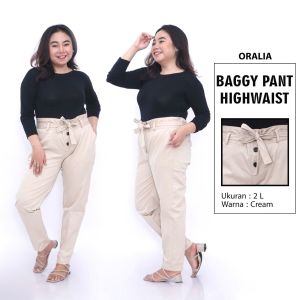 Celana Baggy Pant Super Jumbo Formal XL 4L 5L 6L 8L Big Size Chino Kerja Cream Moca Capucino Hitam Abu Hijau Army Biru Navy