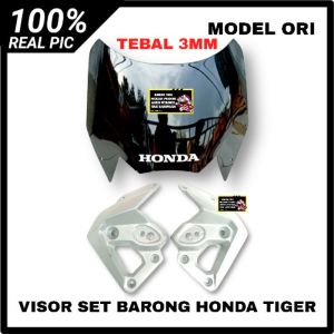 REFLEKTOR LAMPU DEPAN HEADLAMP HONDA TIGER TIREV TIGER REVO SET VISOR 2MM 3MM DAN KUPINGAN BARONG SILVER MODEL ORI