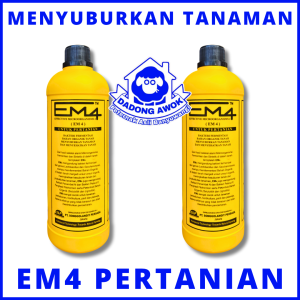 EM4 PERTANIAN 1 LITER WARNA KUNING - Pengurai pupuk kompos pembuatan fermentasi pengurai kotoran