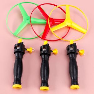 JUVIAAL Pull String Pull String Flying Disc Flying Spin Top Outdoor Toys Propeller Helicopter Outdoor Toys Spinning Flyer Colorful Pull String Flying UFO Children Gifts