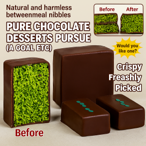 Snack Crunchy Pure Chocolate Dessert Delicate Taste Unique Green Appearance Healthy and Delicious