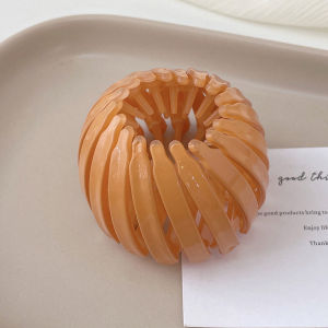 AMORELOVE High Quality Hair Clips Disk Hair Ponytail Buckle Velvet Hair Claw Women Meatball Head Hair Pins