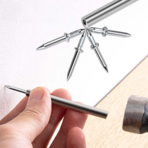 100Pcs Double Headed Carbon Steel Nail for Seamless Wood Paneling Non-marking Nails Cement Nails Double-headed Nails Skirting Line Seamless Nail