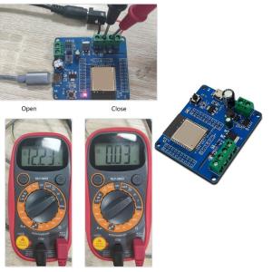 แผงวงจรสวิทช์ไร้สายไมโคร USB แผงวงจรโมดูลควบคุม ESP32แบบตั้งโปรแกรมได้ DC5-80V แหล่งจ่ายไฟ