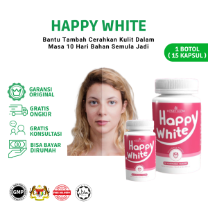 Happy White Whetening Supplement Vitamin C Honey Glow Ubat Pemutih Badan Glow White Plus