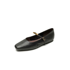 G7 In Stock Genuine Leather Small Square Toe One-Strap Metal Buckle Mary Jane Womens Shoes Spring New Versatile Commuting Thick Low Heel 7/7