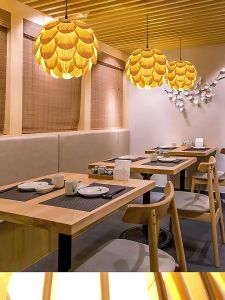 [SG Seller]Pendant Light Nordic Simple Wooden Pumpkin Chandelier Hallway Bar Lamp Japanese Style Woodcraft Ceiling LampFast shipping