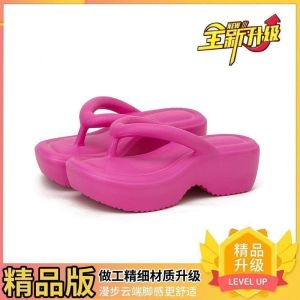 Free Shipping STELIU Zhao LusiS Same Style Thick-Soled Height-Increasing Non-Slip Beach Flip-Flops For Women