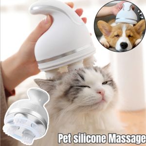 Pet Massager Electric Silicone Scalp Massager Anti Hair Loss Waterproof Full Body Massage Relief Stress Grooming Tool