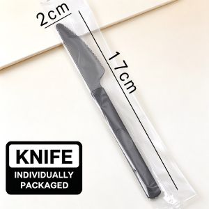 50/100Pcs Disposable Cutlery Set Plastic Spoon Fork Knife Food Grade Thick for Western Food