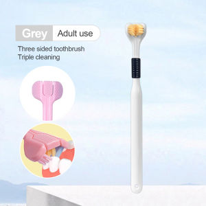 Three Sided Toothbrush Kids/Adults Toothbrush Silicone Manual Soft Baby Toothbrush Oral Teeth Cleaning Tool| DaQueen
